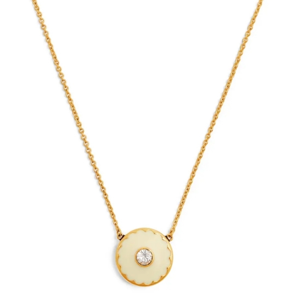 The Marc Jacobs Ivory/Black Reversable Medallion Pendant Necklace NWT